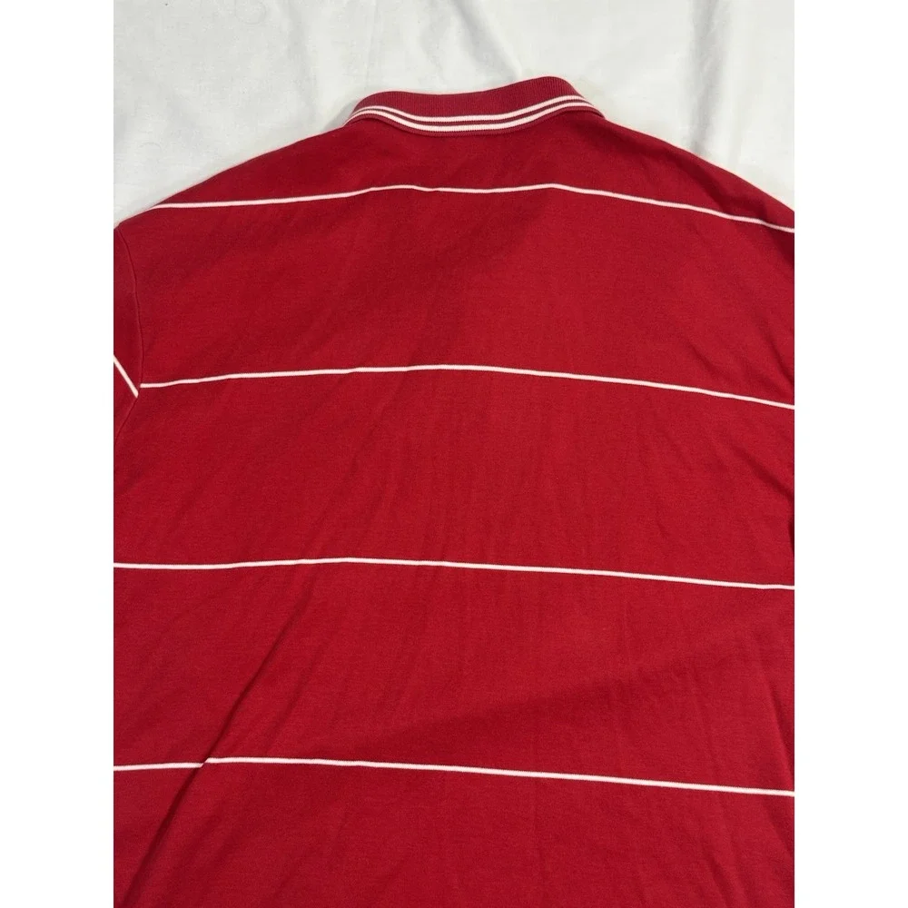 Polo by Ralph Lauren men's‎ XL red And White Striped short sleeved Polo